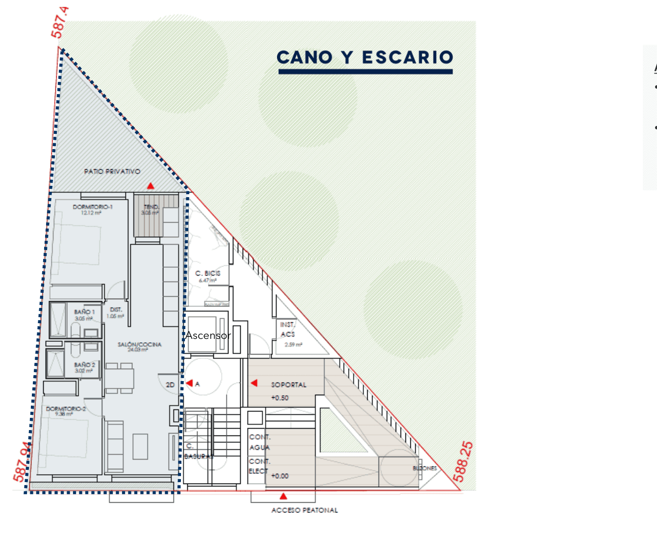 Plano de planta baja del anteproyecto de Metal 17
