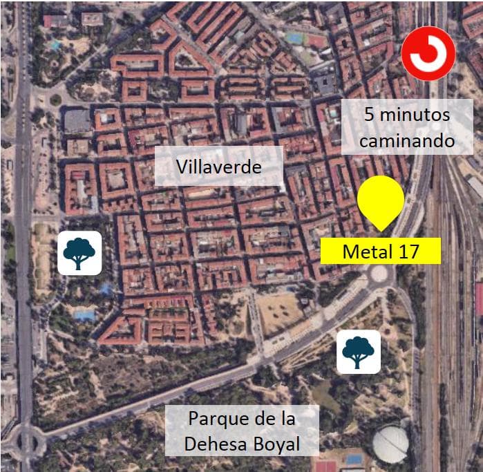 Mapa de situación de Metal 17 en Villaverde